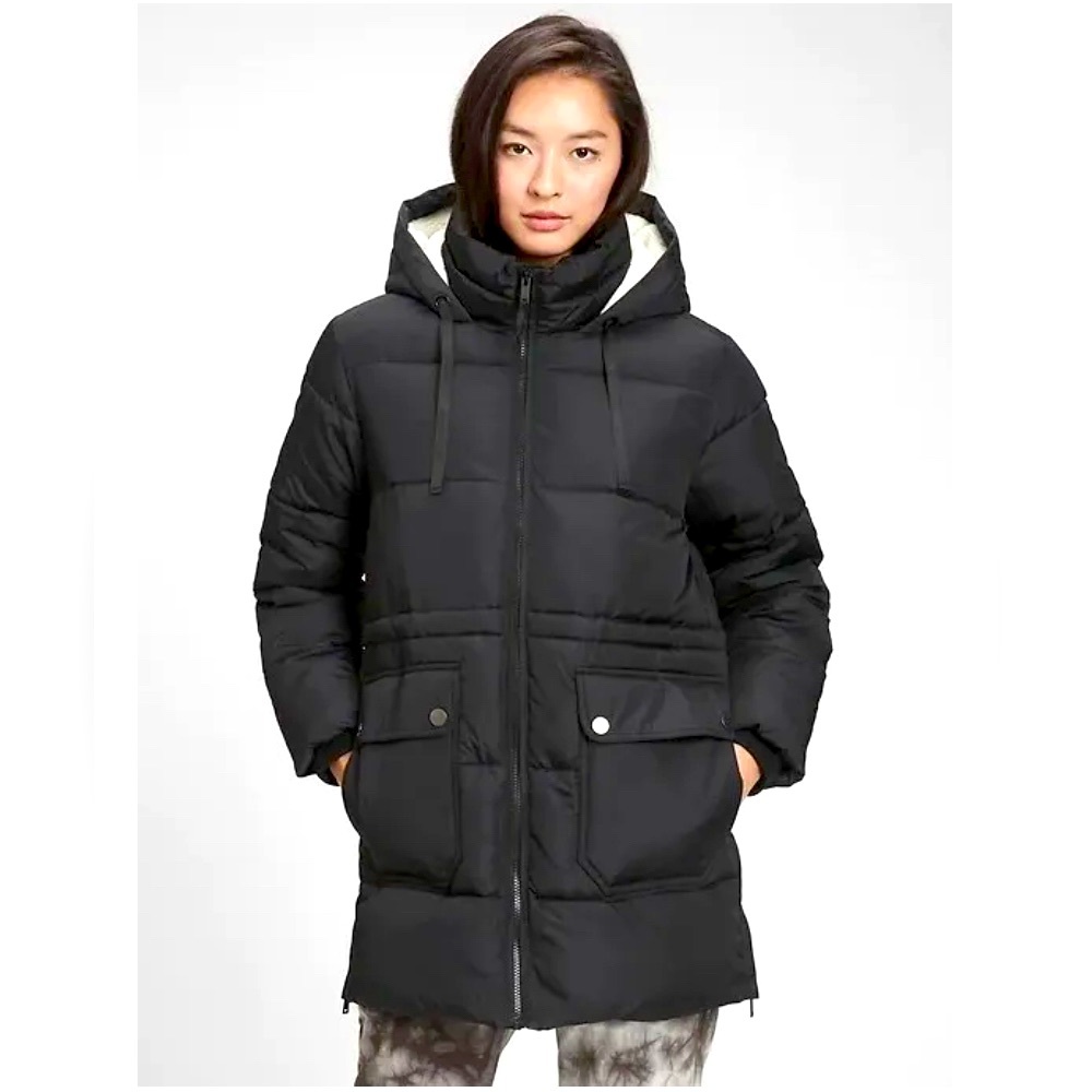 Gap Factory Cold Control Max Midi Puffer.